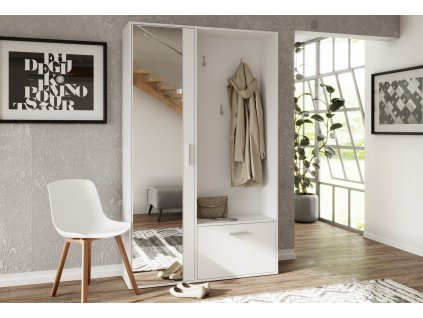 Předsíňová stěna MIGUEL (barva bílá/dub sonoma)