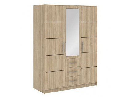 Šatní skříň BASILIO D3 (barva dub sonoma)
