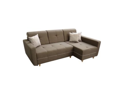 Sedací souprava HAKAN (Barva hnědá/světlehnědá, Provedení pravá)