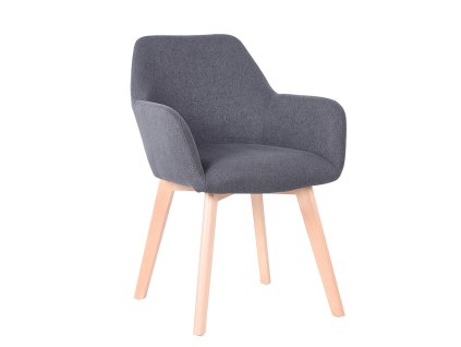 Designové křeslo CLORIN NEW (Barva tmavě šedá/buk)