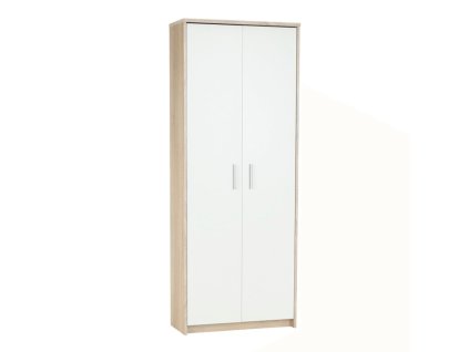 Kancelářská skříň JOHAN 2 NEW 05 (Barva dub sonoma/bílá)