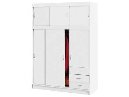 Skříň s posuvnými dveřmi 3000 (Barva bílá)