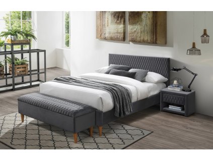 Čalouněná postel s roštem AZUA 140x200