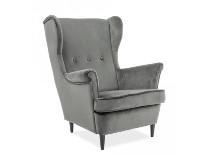 Čalouněné křeslo LORD (odstín granátově modrá/wenge)