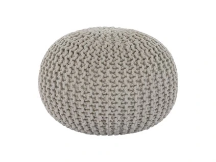 Pletený taburet GOBI TYP 2 (odstín béžový)