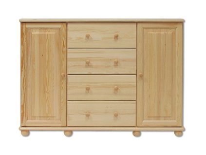Komoda s 4 zásuvkami DK-120 (Barva bez moření borovice)
