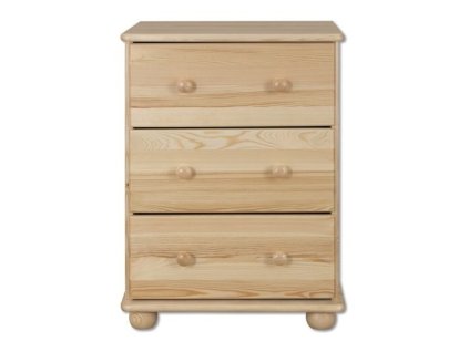 Komoda s 3 zásuvkami DK-107 (Barva bez moření borovice)