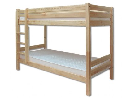 Poschoďová postel KL-136 šířka 90 cm (Barva bez moření borovice)
