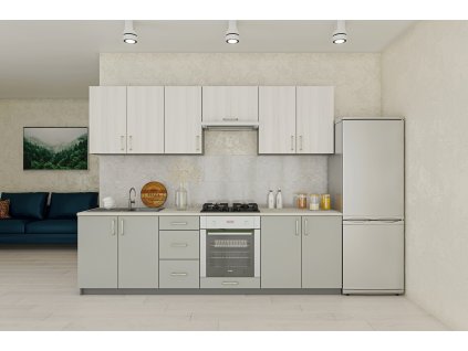 Kuchyňská linka 260 TATIKA (odstín ash surfside/chincilla grey)