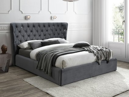 carvenv160sz lozko carven velvet 160x200 kolor szary tapicerka bluvel 14