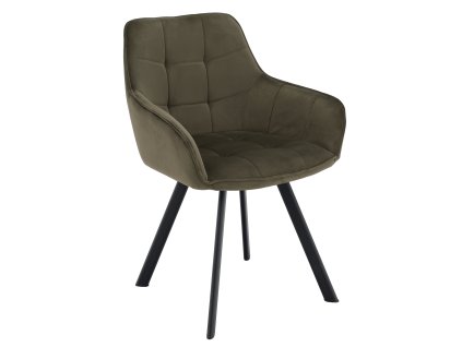 Designové křeslo PETIN zelená Velvet/černá.