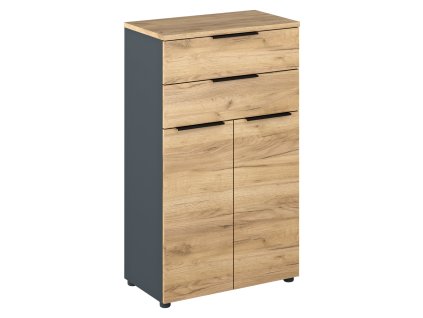 Skříňka KLAUDIUS TYP 3 (odstín grafit/dub artisan)