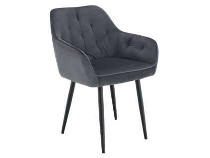 Designové křeslo VERIO šedá Velvet látka