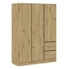 Šatní skříň 3D2S BURELA (odstín dub artisan)