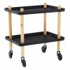 Servírovací vozík PONTO (odstín přírodní/černá)
