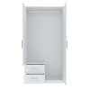 Šatní skříň 2D2S TOCHA (odstín bílá)