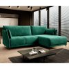 Rozkládací sedací souprava SALVO ROH (Barva smaragdová, Provedení pravá)