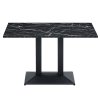 Jídelní bistro stůl RINALDO TYP 2 (odstín černý mramor/černá)