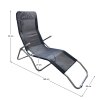 Zahradní lehátko SELNO (odstín černá/šedá)
