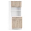Čtyřdveřový kredenc  DOMIS NEW (barva dub sonoma/bílá)