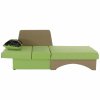 Rozkládací křeslo KUBOŠ levé (Barva zelená/béžová, Provedení levé)