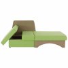Rozkládací křeslo KUBOŠ levé (Barva zelená/béžová, Provedení levé)