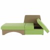 Rozkládací křeslo KUBOŠ levé (Barva zelená/béžová, Provedení levé)