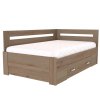 Postel s úložným prostorem FABIE rohová (Dekor olše, Šíře matrace 140 cm, Úchytka standard)
