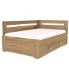 Postel s úložným prostorem FABIE rohová (Dekor olše, Šíře matrace 140 cm, Úchytka standard)
