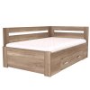 Postel s úložným prostorem FABIE rohová (Dekor olše, Šíře matrace 140 cm, Úchytka standard)