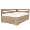 Postel s úložným prostorem FABIE rohová (Dekor olše, Šíře matrace 140 cm, Úchytka standard)