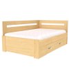 Postel s úložným prostorem FABIE rohová (Dekor olše, Šíře matrace 140 cm, Úchytka standard)