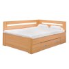 Postel s úložným prostorem FABIE rohová (Dekor olše, Šíře matrace 140 cm, Úchytka standard)