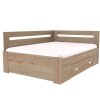 Postel s úložným prostorem FABIE rohová (Dekor olše, Šíře matrace 140 cm, Úchytka standard)