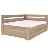 Postel s úložným prostorem FABIE rohová (Dekor olše, Šíře matrace 140 cm, Úchytka standard)