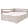 Postel s úložným prostorem FABIE rohová (Dekor olše, Šíře matrace 140 cm, Úchytka standard)