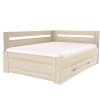 Postel s úložným prostorem FABIE rohová (Dekor olše, Šíře matrace 140 cm, Úchytka standard)