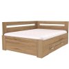 Postel s úložným prostorem FABIE rohová (Dekor olše, Šíře matrace 140 cm, Úchytka standard)