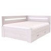 Postel s úložným prostorem FABIE rohová (Dekor olše, Šíře matrace 140 cm, Úchytka standard)