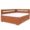 Postel s úložným prostorem FABIE rohová (Dekor olše, Šíře matrace 140 cm, Úchytka standard)