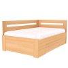 Postel s úložným prostorem FABIE rohová (Dekor olše, Šíře matrace 140 cm, Úchytka standard)