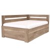 Postel s úložným prostorem FABIE rohová (Dekor olše, Šíře matrace 140 cm, Úchytka standard)