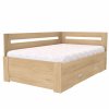 Postel s úložným prostorem FABIE rohová (Dekor olše, Šíře matrace 140 cm, Úchytka standard)