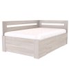 Postel s úložným prostorem FABIE rohová (Dekor olše, Šíře matrace 140 cm, Úchytka standard)