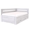 Postel s úložným prostorem FABIE rohová (Dekor olše, Šíře matrace 140 cm, Úchytka standard)