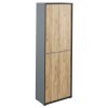 Vysoká skříň s policemi RIOMA NEW TYP05 (Barva dub artisan / bílá)