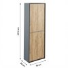 Vysoká skříň s policemi RIOMA NEW TYP05 (Barva dub artisan / bílá)