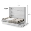 Výklopná široká postel 160 REBECCA (Barva bílá)