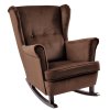 Houpací křeslo ušák TEJA (Barva hnědá/ořech)