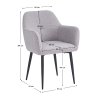 Jídelní křeslo SENER (Barva šedá/černá)